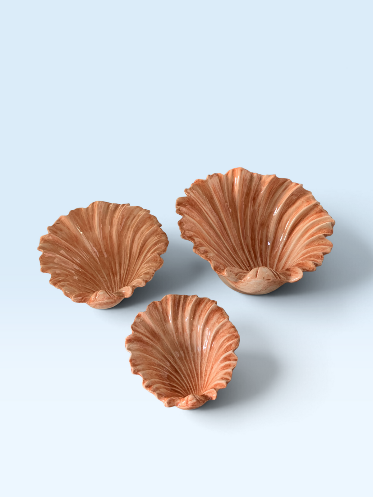 22325 - Set of 3 Ceramic Shrimp Shell Bowls |TBD|