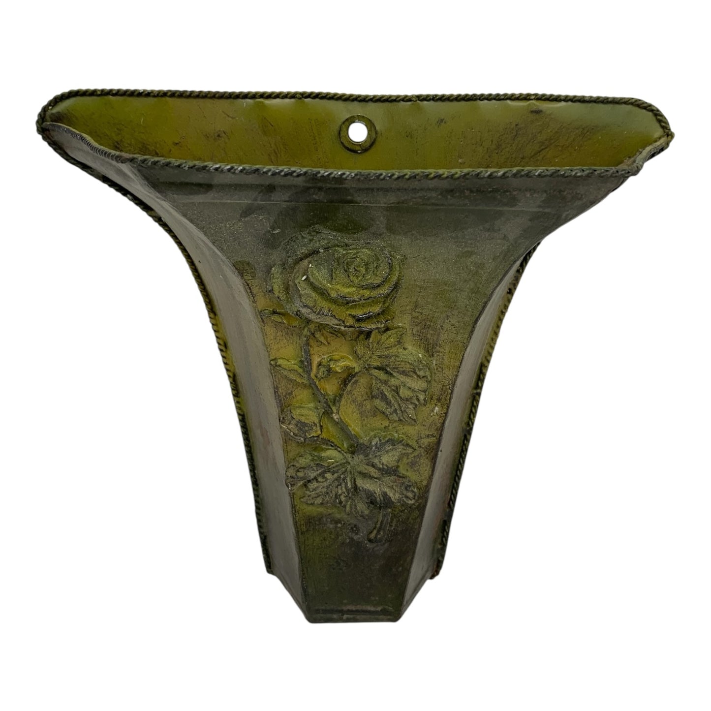 26489 - 10" Metal Wall Planter With Rose |11-20|