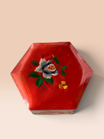 16394 - Hexagon Rose Case For Tea With 12 Jasmine Tea Bags 5" |18-24|