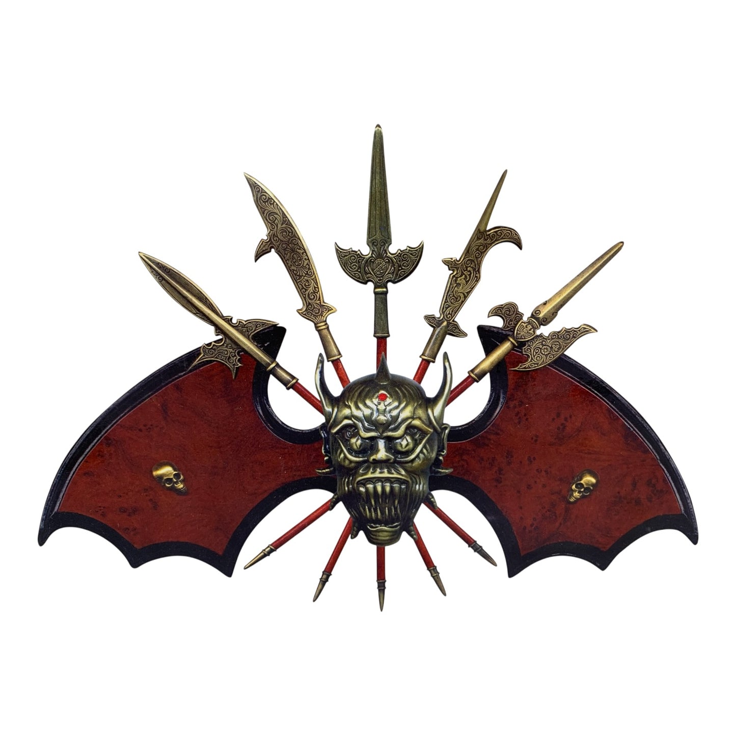 13630 - Bat 5 Pc Plaque With Weapons 15" |G-61-62-63|