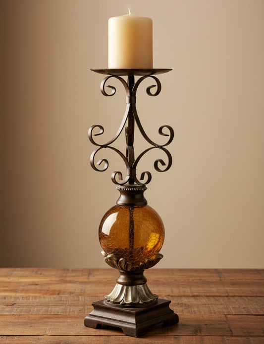 21683 - 7" Brass Candleholder |B-24 Floor|
