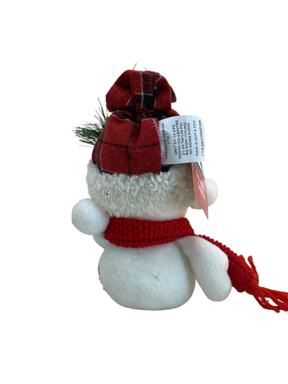 14764 - Plush Snowman Ornament White |Pod 2-2|