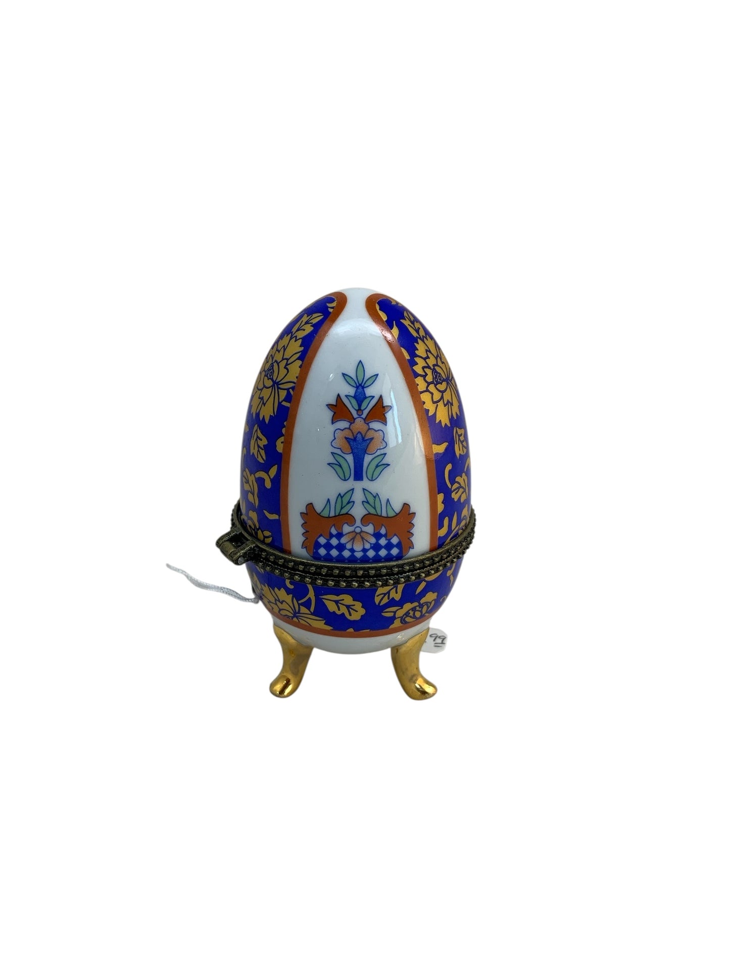 10258 - 4" Egg Box Blue Rust White |13-27|