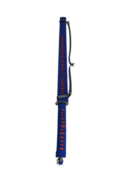 13551 - Ninja Cloth Red/Blue 28" Steel Blade 9" Cloth Hilt |2-D|