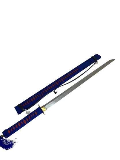 13551 - Ninja Cloth Red/Blue 28" Steel Blade 9" Cloth Hilt |2-D|