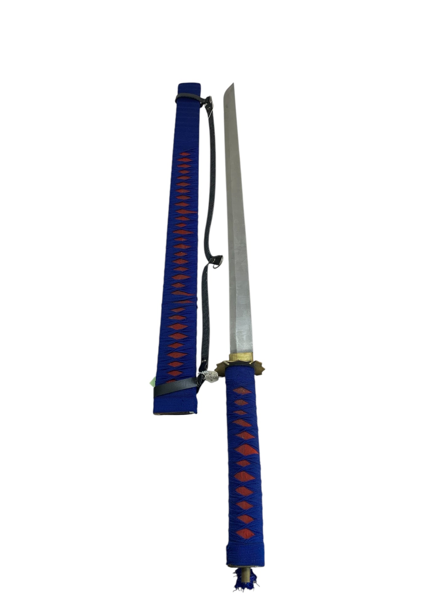 13551 - Ninja Cloth Red/Blue 28" Steel Blade 9" Cloth Hilt |2-D|