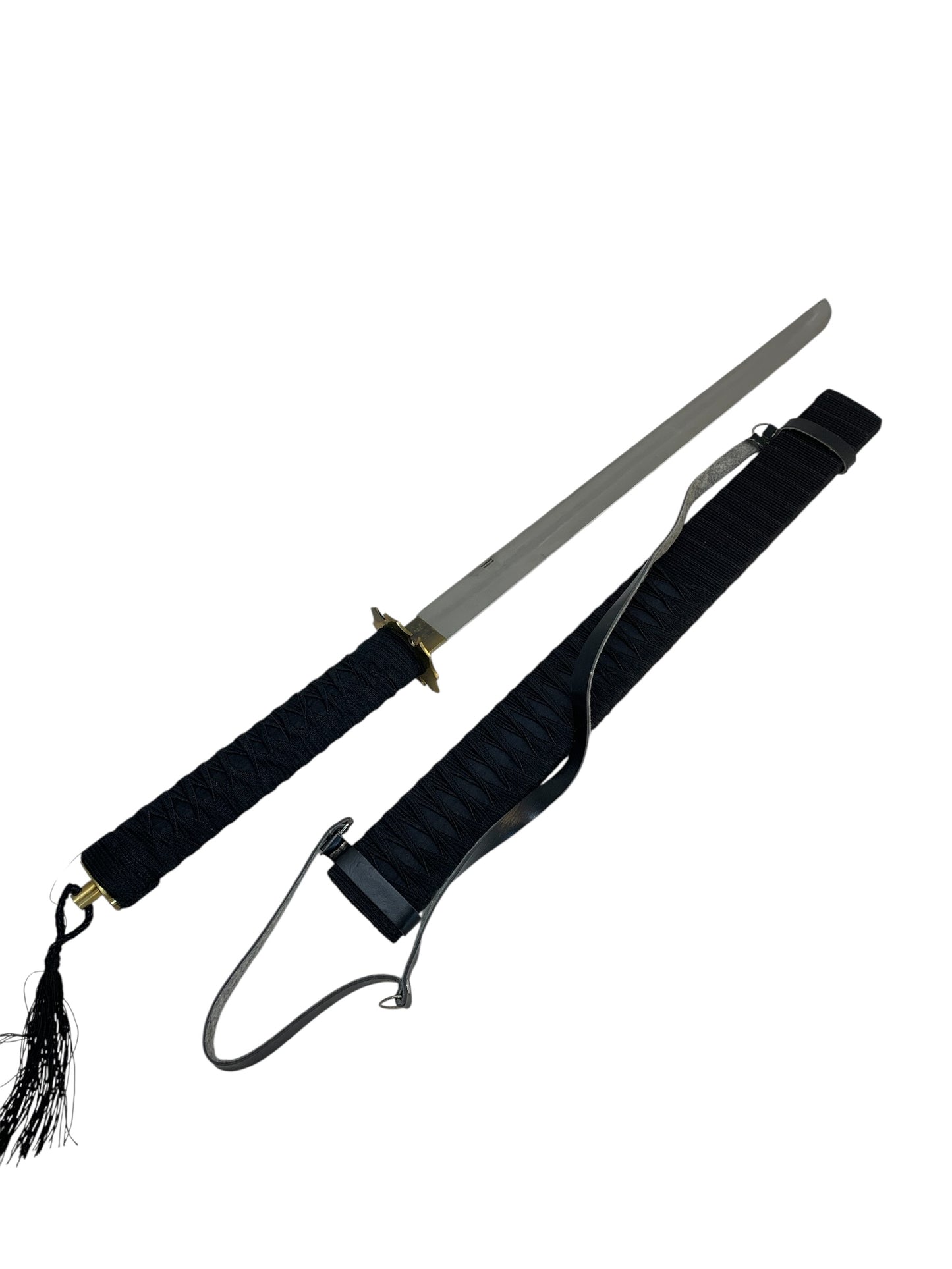 12292 - Ninja Cloth Black Sword 8" Hilt 18" Steel Blade |26-C|