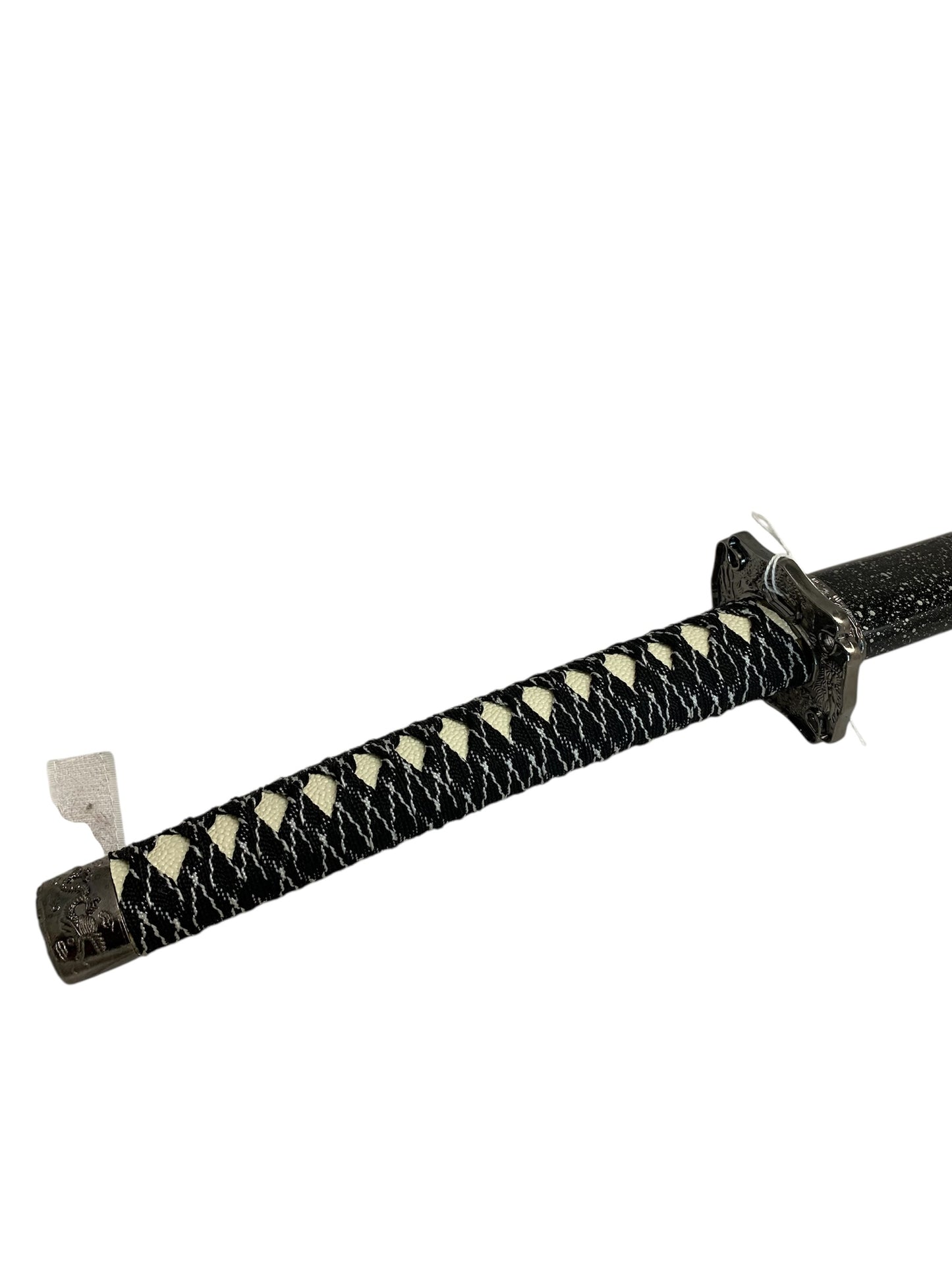 29678 - Black and White 38" Steel Katana 10" Cloth Hilt |215|