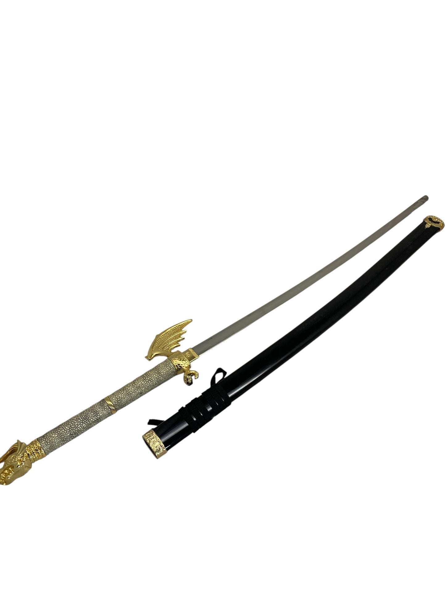910243 - 44" Flying Dragon Katana Sword With Faux Ivory Handle 440 Stainless Blade |215|