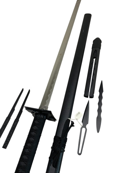 11746 - Ninja Warrior Chrome 440 Stainless Steel 26" Blade 9" Cloth Hilt |Back Garage|
