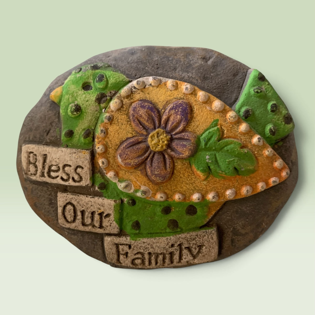 20007 - Bless Our Family Garden 4" Garden Stone |23-6|