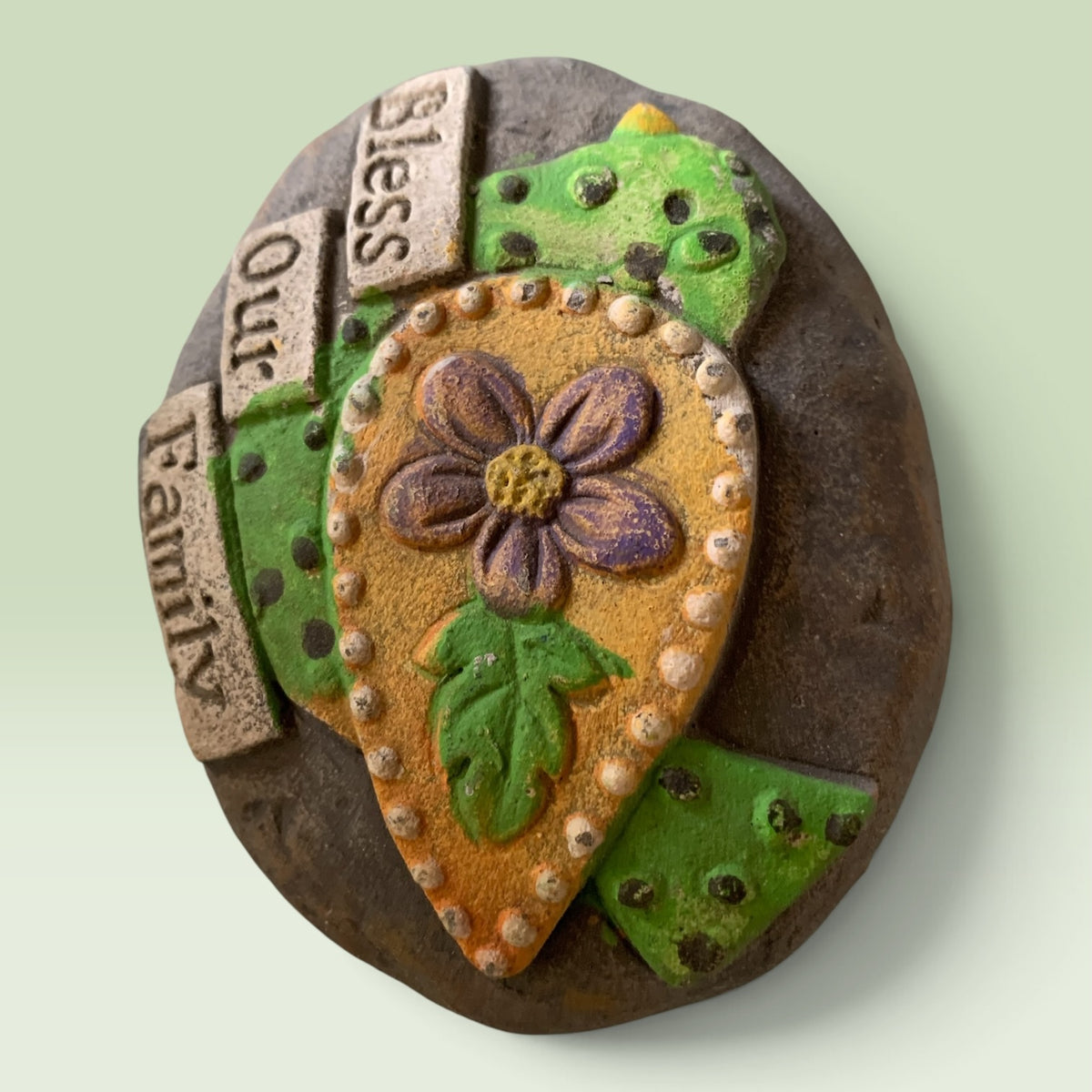 20007 - Bless Our Family Garden 4" Garden Stone |23-6|