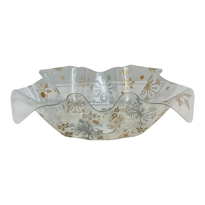 21321 - 11" Fluted Snowflake Bowl - |F-29|