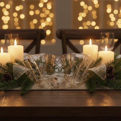 21321 - 11" Fluted Snowflake Bowl - |F-29|