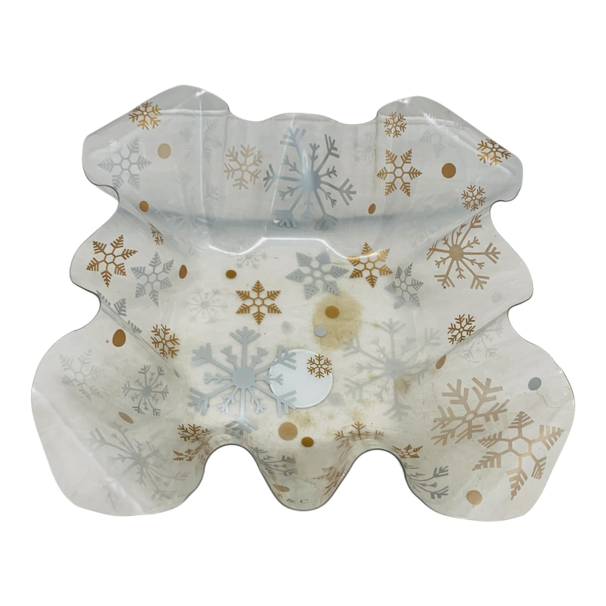 21321 - 11" Fluted Snowflake Bowl - |F-29|