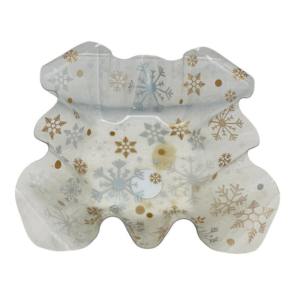 21321 - 11" Fluted Snowflake Bowl - |F-29|