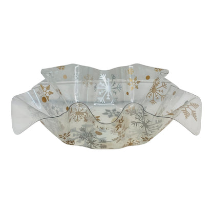 21321 - 11" Fluted Snowflake Bowl - |F-29|