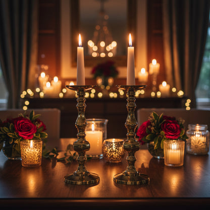 9056 - 12" Brass Candle Holder |A-19|