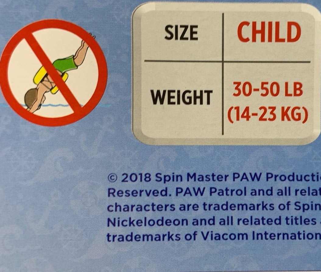 27198 - Blue Paw Patrol Kids Swim Trainer |TBD|