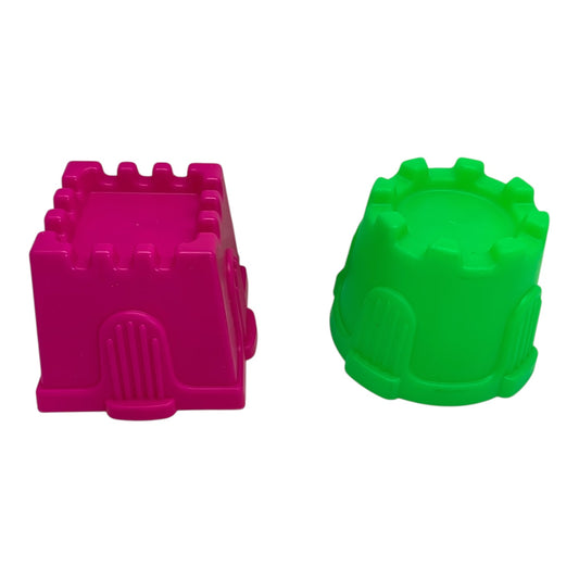 48445 - Pink and Green Sandcastle Bucket Sets 4" Depth 5" Diameter |TBD|