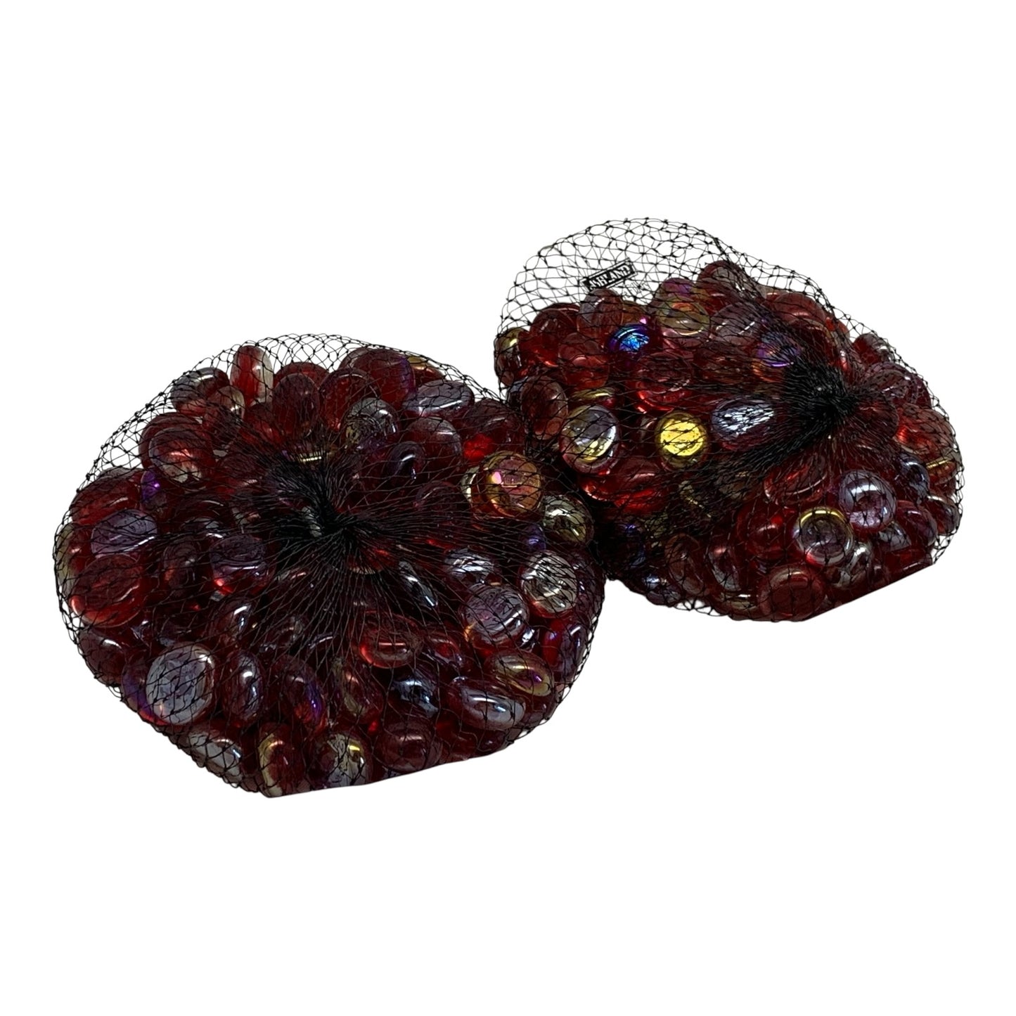 35239 - Two Packs of Ten Oz Each Dark Red Glass Pebbles Fillers |TBD|