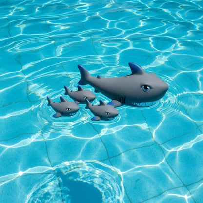 37229 - 4 pc Floating Shark Family - |BS-24|
