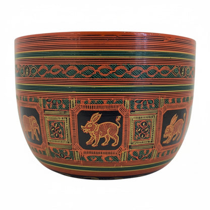 19900 - Burmese Lacquered Bowls - |9-18|