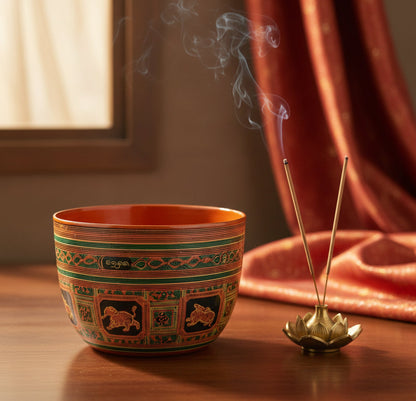 19900 - Burmese Lacquered Bowls - |9-18|