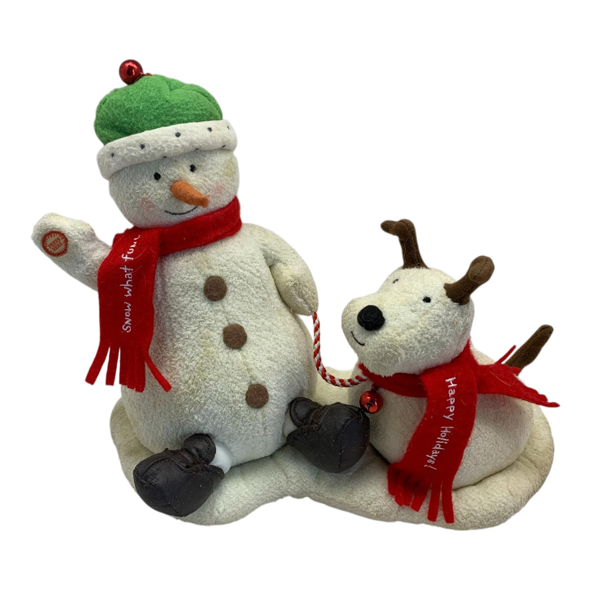 38006 - Hallmark "Snow What Fun" Animated Snowman and Dog Techno Plush 12" (2004) (TBD)