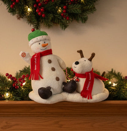 38006 - Hallmark "Snow What Fun" Animated Snowman and Dog Techno Plush 12" (2004) (TBD)