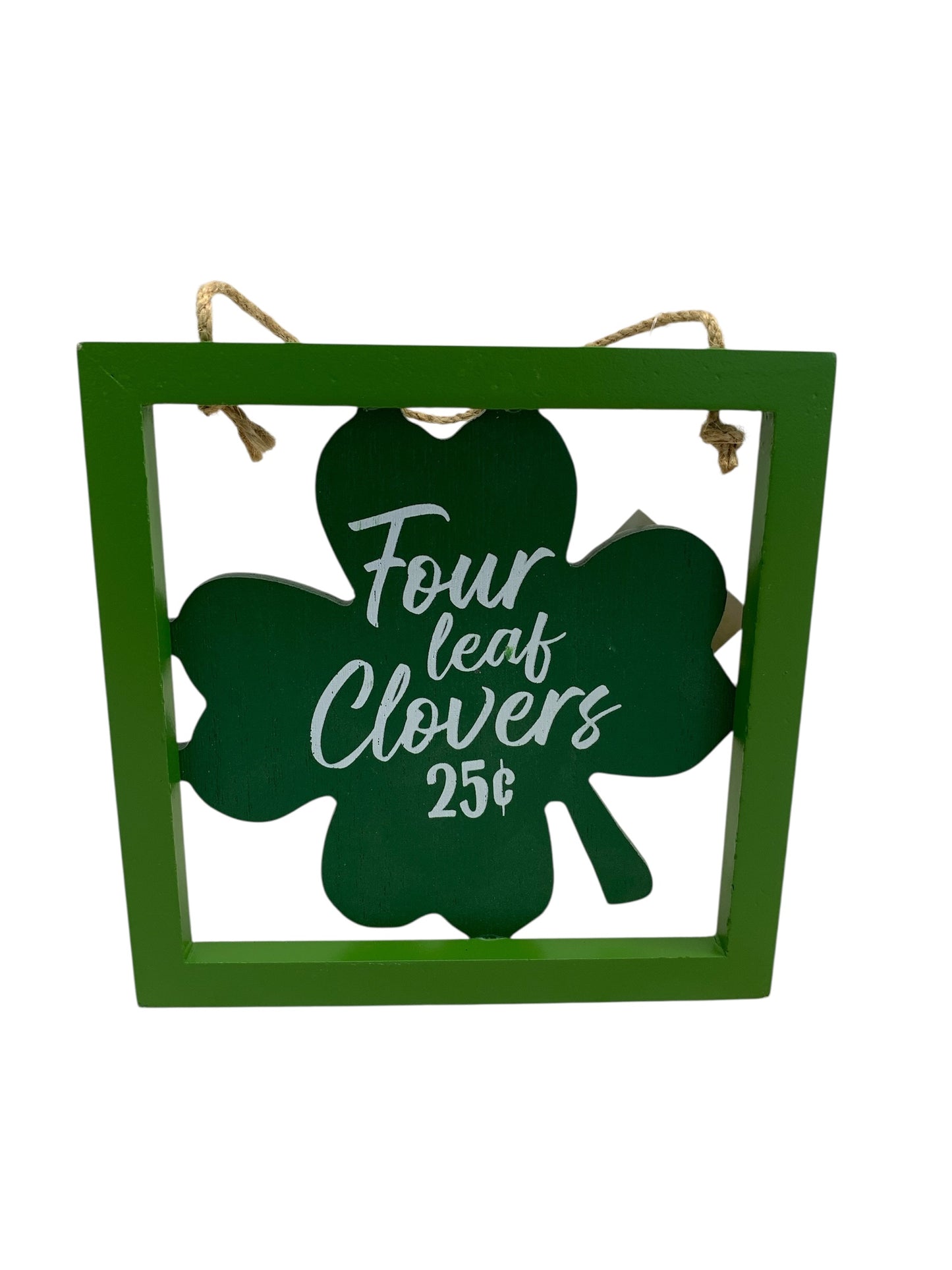 35562 - Four Leaf Clover 6x6" Wooden Sign |TBD|