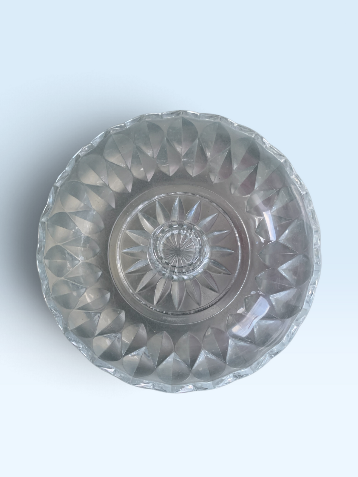 34277 - 5" Glass Tapered Candle Dish |F-16|