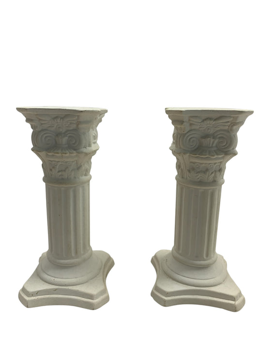 37339 - Pair of 5.5" Ceramic You Can Paint DIY Candle Holder |8-14|