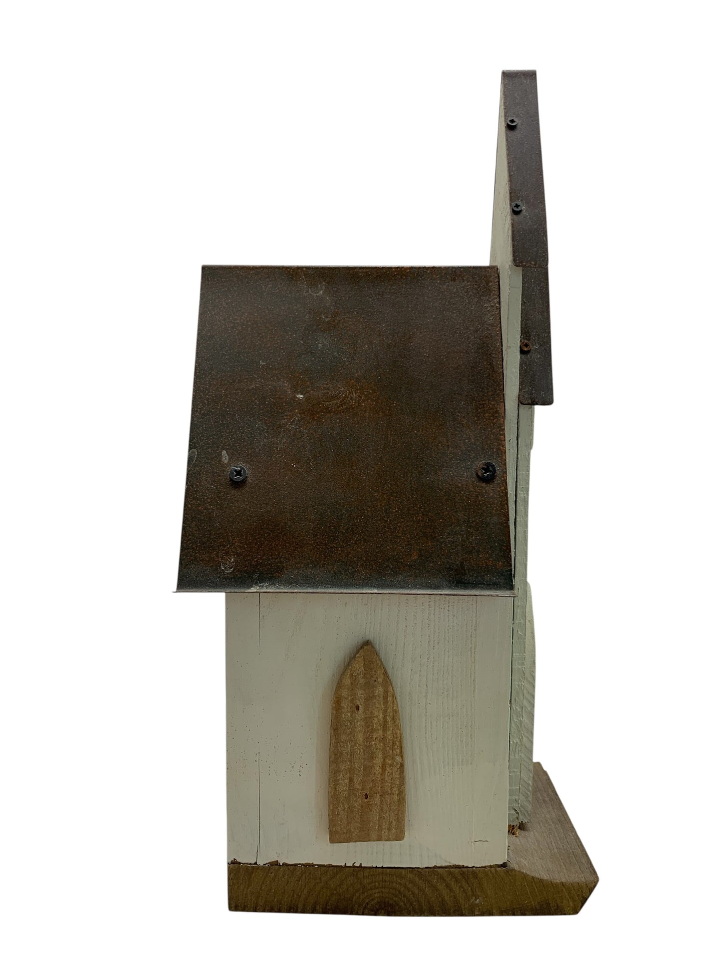 34821 - 12" Metal and Wood Church Birdhouse |TBD|
