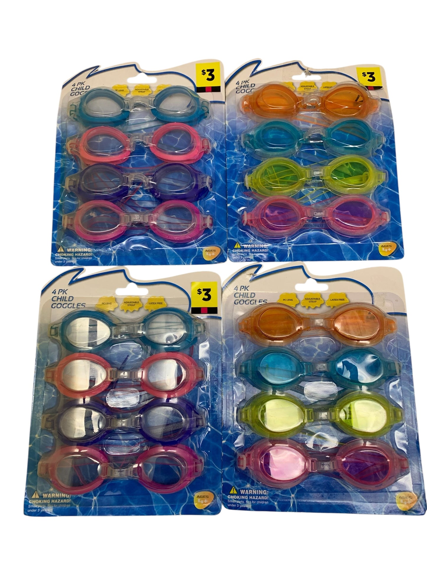 24377 - Set of 2 4 Pack Kid Goggles 7" |TBD|