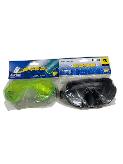 25144 - Black and Lime Green Adult Swim Mask Goggles Set 7" |TBD|