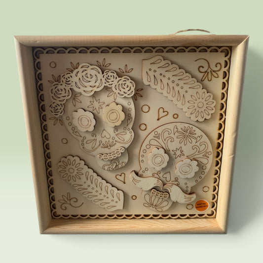 32286 - 11" DIY Dia De Los Muertos Wood Handle |5-13| sent to pics 9/26 GK