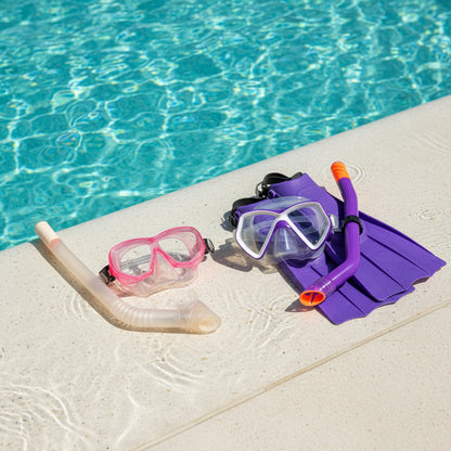 25529 - Junior Pink and Kids Purple Snorkel Set 11" |TBD|
