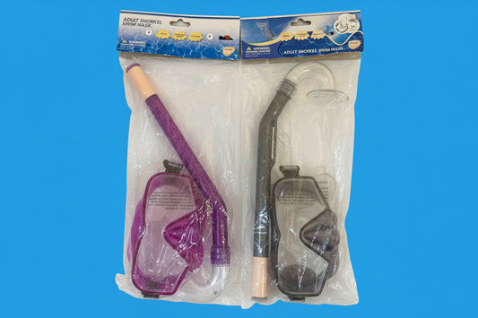 15341 - Black and Purple Adult Snorkel & Mask Set 12" |TBD|