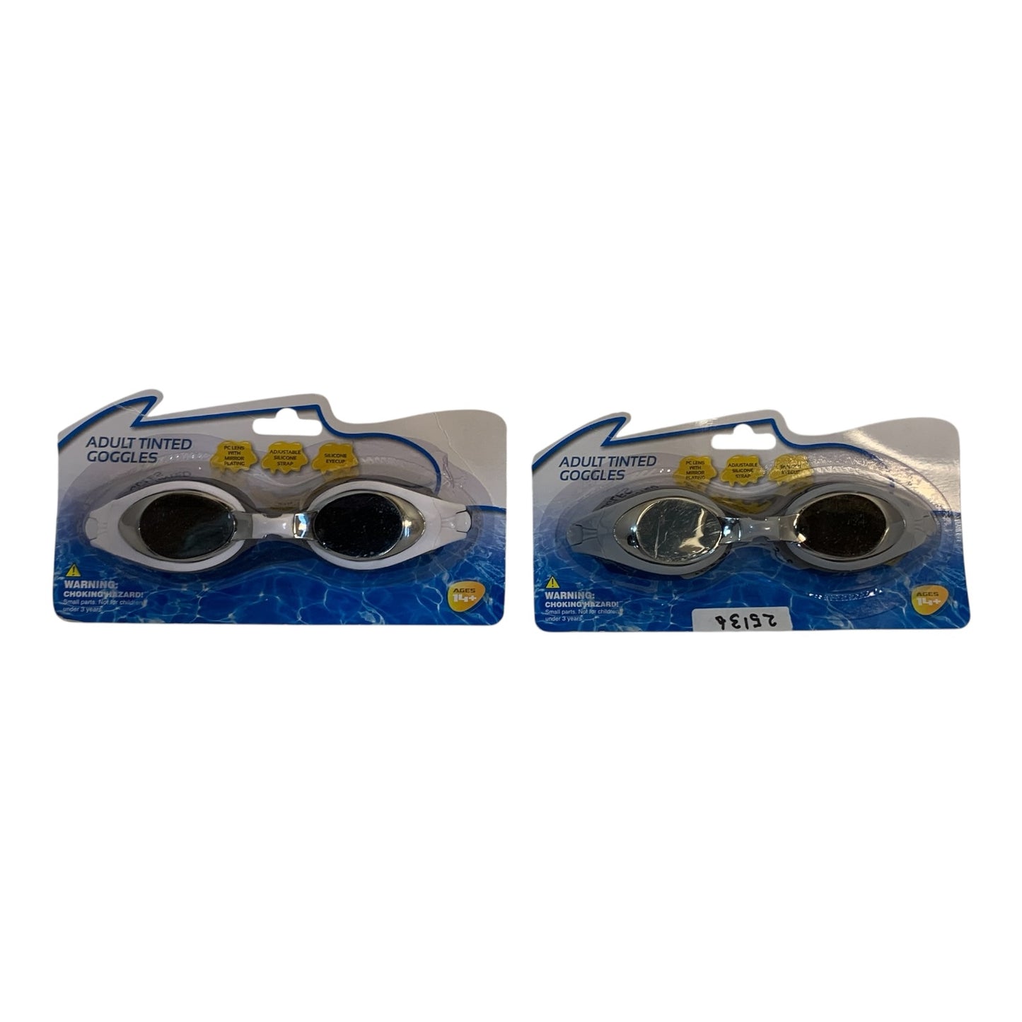 25136 - White and Grey Adult Tinted Googles 7" |TBD|