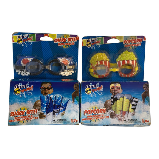 27944 - Popcorn and Shark Bite Swim Goggles KickFloat Set 6" |TBD|