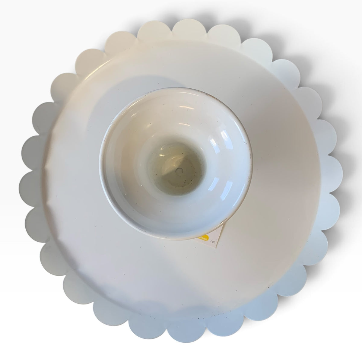 36972 - 11" White Metal Cake Stand - |F-30/H-52|