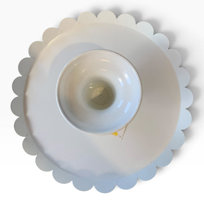 36972 - 11" White Metal Cake Stand - |F-30/H-52|
