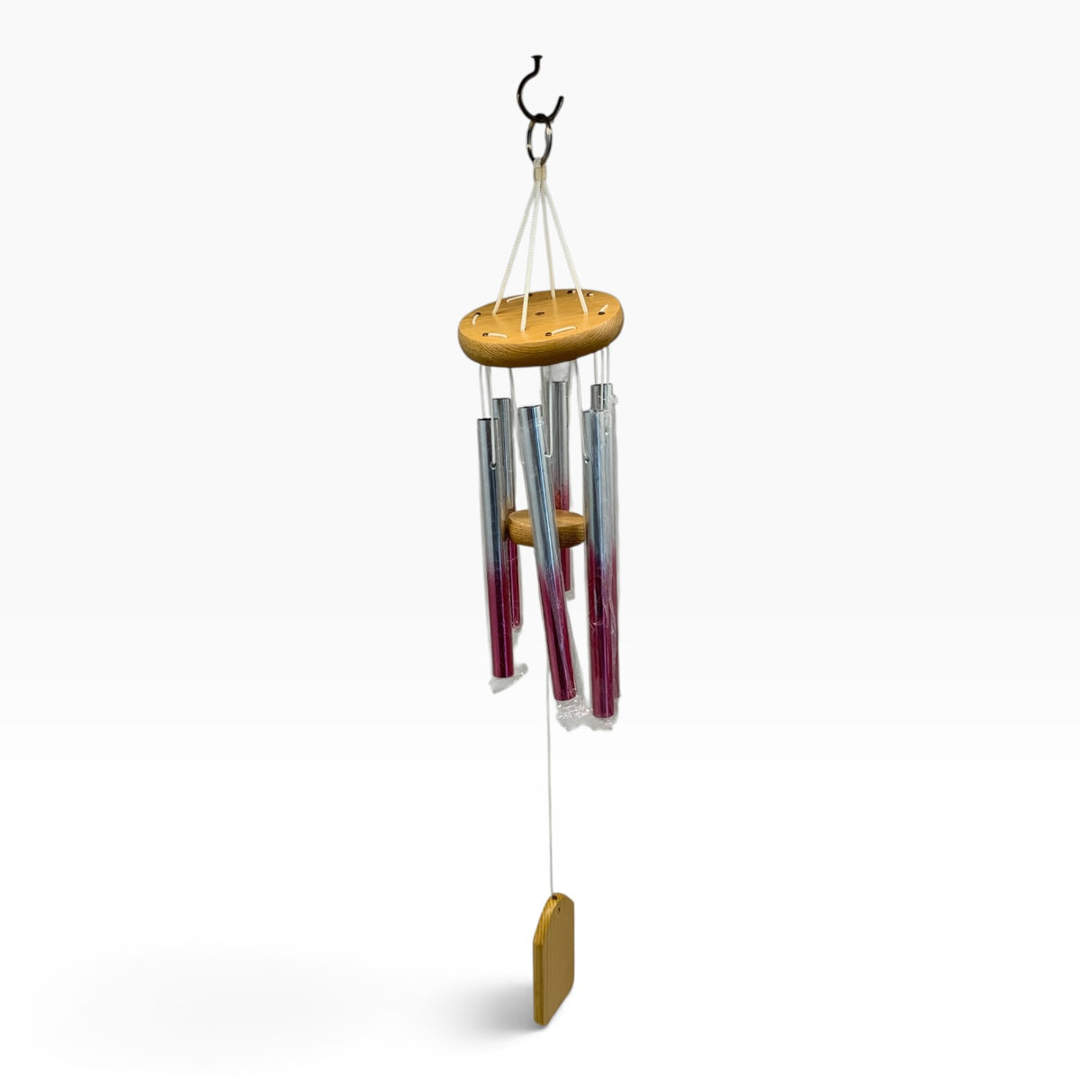 7977 - Red Aluminum Wood Windchime 8"  |TBD|