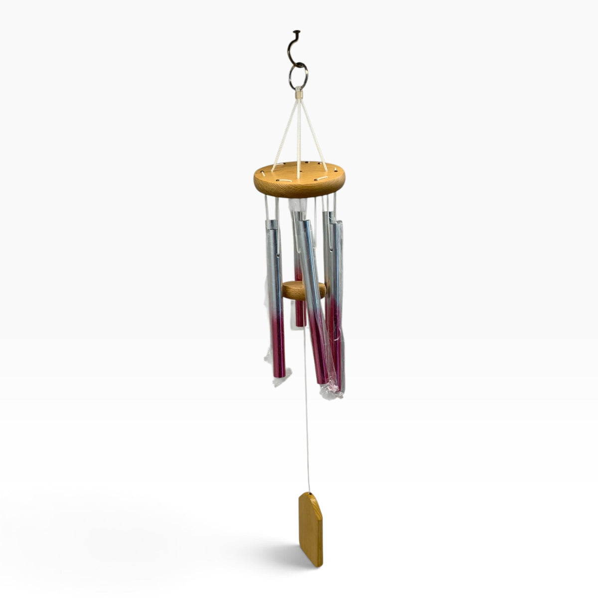 7977 - Red Aluminum Wood Windchime 8"  |TBD|