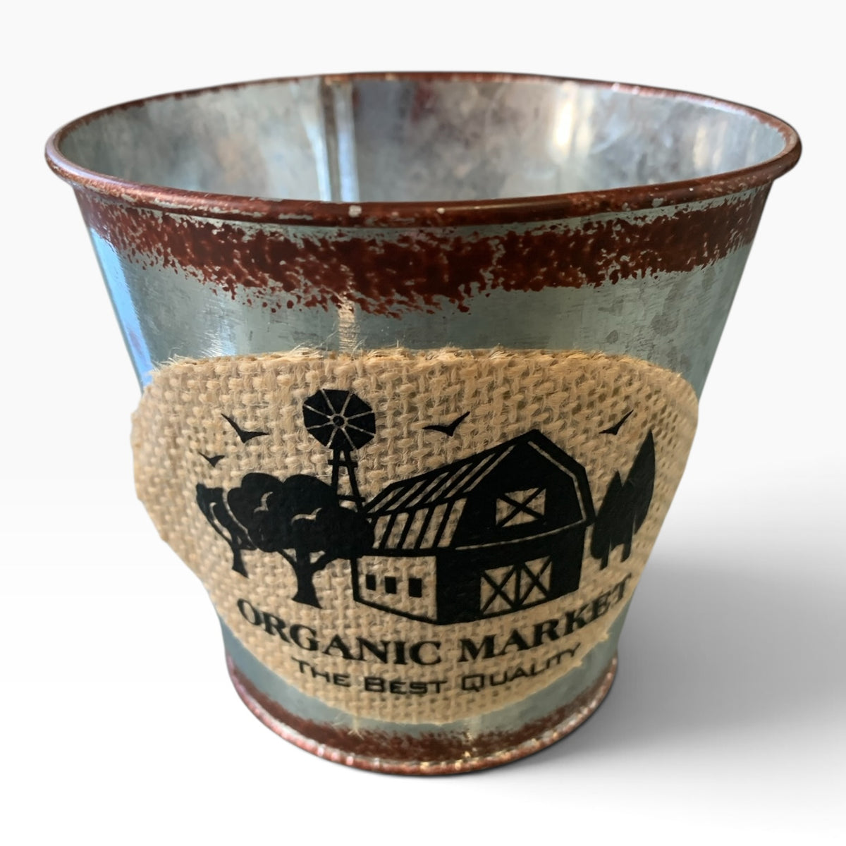 25016 - 4" Organic Market Bucket Tin |TBD|