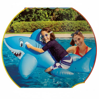 39536 - Giant Ride On Shark Inflatable 6 Ft |H-52|
