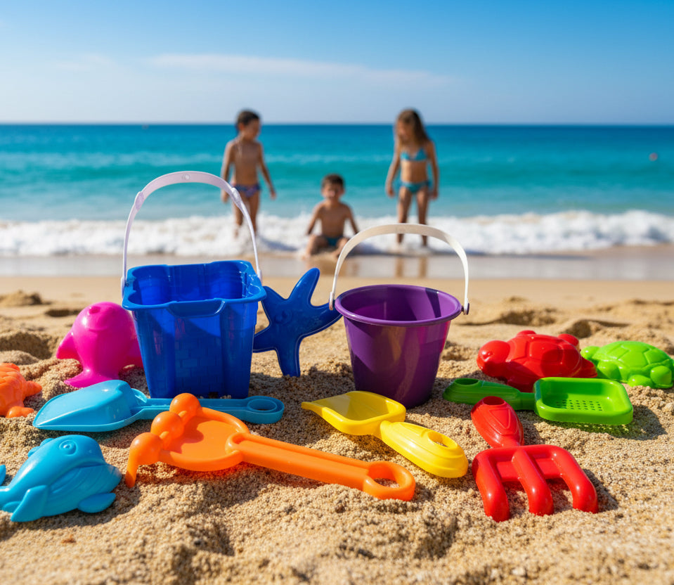 24745 -  5" Blue and 4" Purple Beach Pail Set |TBD|