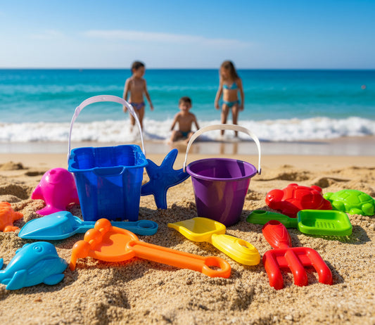 24745 -  5" Blue and 4" Purple Beach Pail Set |TBD|