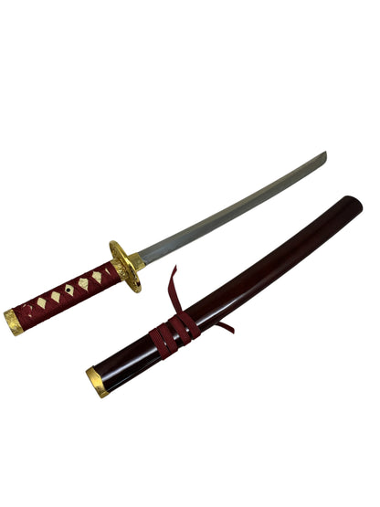 4022 - Burgundy Wakisashi w/ Gold 26" |6-D Down|